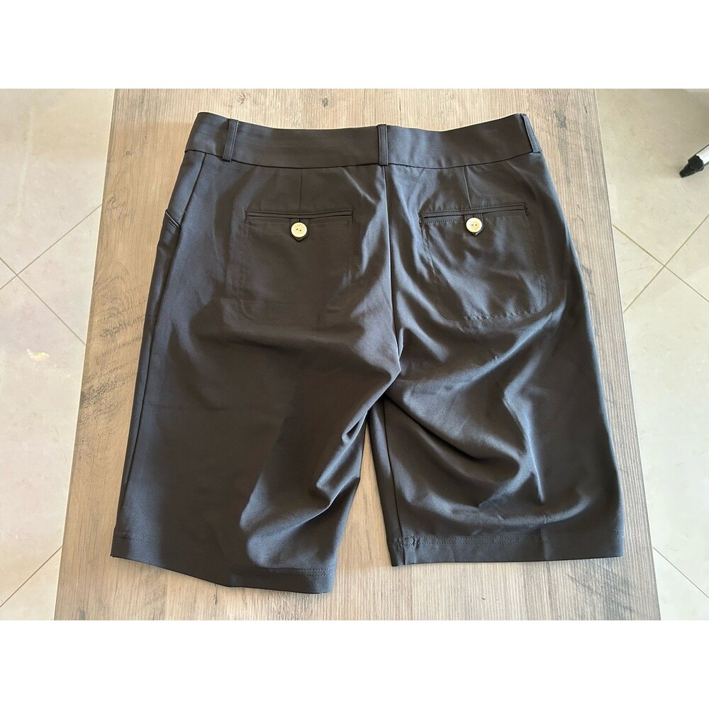 Peter Millar Shorts Women 6 Ladies Black Casual Chino Flat Front Wicking Casual - Picture 2 of 7
